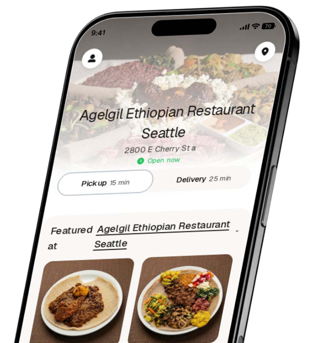 Agelgil Ethiopian Restaurant Seattle app preview